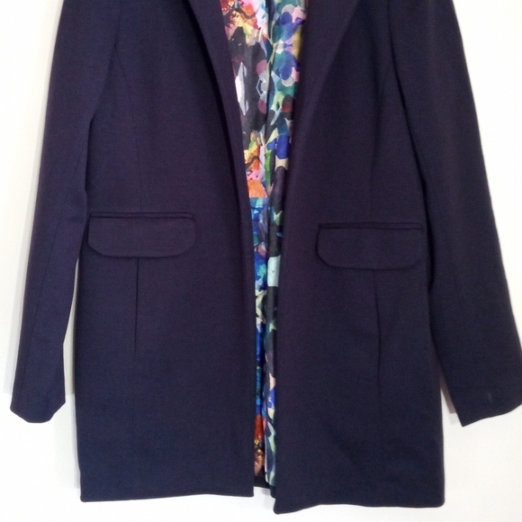 Katherine Barclay longline open front blazer women's size medium - Picture 2 of 7